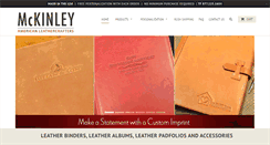 Desktop Screenshot of mckinleyleather.com