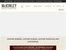 Tablet Screenshot of mckinleyleather.com